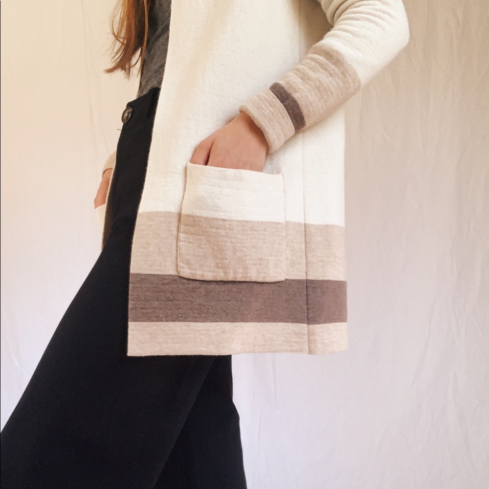 Colorblock cardigan - wool + cashemere